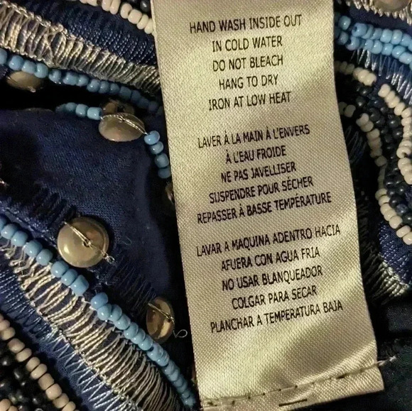 California MoonRise Dress Cold Shoulder Embroider Boho Blue Size XS New With Tag - Picture 13 of 13